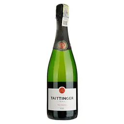 Шампанське Taittinger Brut Reserve, біле, брют, 12,5%, 0,75 л, + 2 келихи (8460) - мініатюра 3