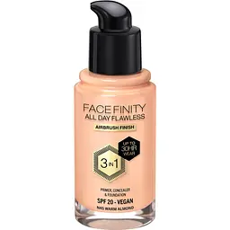 Тональна основа Max Factor Facefinity All Day Flawless 3 in 1 New відтінок N45 (Warm Almond) 30 мл - мініатюра 2