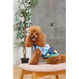 Жилет для собак Pet Fashion Grass XS м'ятний з авторським принтом - мініатюра 4
