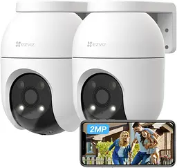 Набір 2 WiFi камери EZVIZ C8c 2MP, 360°, нічне бачення, трекінг, звук