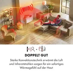 Конвекційний обігрівач Klarstein Hot Spot Slimcurve Double Wave 2-в-1 (10035061) - мініатюра 6