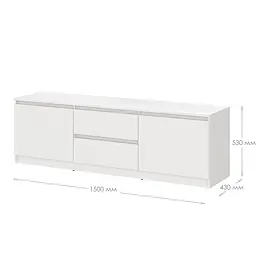 Тумба під телевізор MebelStar Нео 2Ш2Д 150x43x53 см Кашемір (MBS-1254) - мініатюра 4