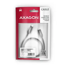 Дата кабель USB-C to USB-C 2.0m USB 3.2 Gen 2 PD 100W 5A 4K black AXAGON (BUCM32-CM20AB) - мініатюра 3