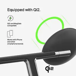 Бездротовий зарядний пристрій Belkin 3in1 Magnetic Qi2 15W Black (WIZ023VFBK) [154441] - мініатюра 7