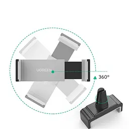Автомобільне кріплення для смартфона 4.0-6.0 (На решітку) LP120 Ugreen Чорне - мініатюра 3