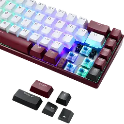 Клавіатура бездротова Motospeed BK67 Longhua RGB Blue Red (mtbk67rmb) - мініатюра 3