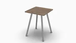 Табурет Ferrum-decor 430x320x320 Сірий метал ДСП Дуб Сонома Трюфель 16 мм (FRD-104647)