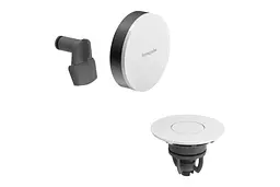 Злив-перелив Hansgrohe Exafill II, зовнішня частина до сифона для ванни з наповненням brushed black chrome/white gloss 58119340