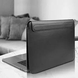 Чохол-кишеня WiWU Skin Pro II Leather Sleeve для MacBook Air 15` (2023-2025) Black [159611] - мініатюра 7