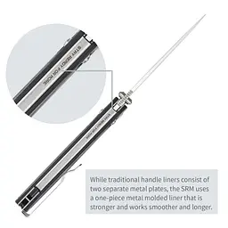 Ніж складаний туристичний SRM Terrier 258L-GB (9.3 см) D2 / G10 чорний - мініатюра 10