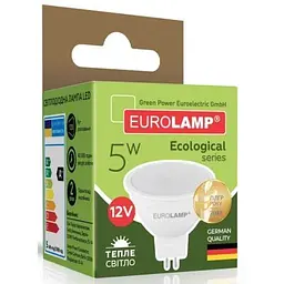 Лампочка Eurolamp LED SMD MR16 5W GU5.3 3000K 12V (LED-SMD-05533(12)(P)) - мініатюра 2