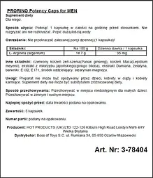 Збудливі капсули для чоловіків Ero Prorino black line Potency (ціна за 5 капсул в упаковці) - мініатюра 2