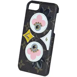 Чохол шкіряний LV Eyes Case для iPhone 7 8 накладка коричнева