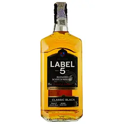 Виски Label 5 Classic Black Blended Scotch Whisky 40% 0.7 л