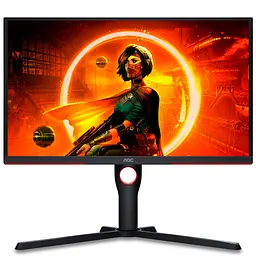 Монитор TFT 24.5 AOC 25G3ZM/BK, VA, 240Гц, 0,5мс, 2х HDMI, DP, USB-hub, HAS, Pivot, черный
