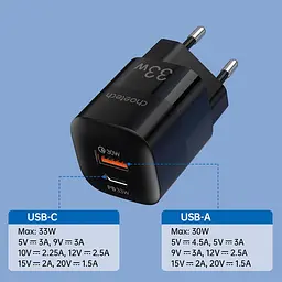 Зарядний пристрій Choetech Black 33 Вт (PD5006-EU-BK) - мініатюра 4