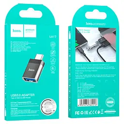 Перехідник Hoco UA17 Type-C Male to USB Female USB3.0 Чорний - мініатюра 6