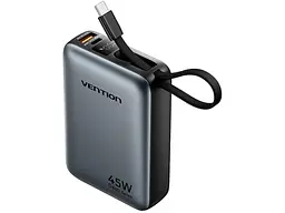 Внешний аккумулятор (Power Bank) Vention 20000mAh 45W Mini with Built-in USB-C Gray (FHGH0)