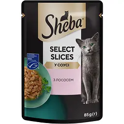 Влажный корм для кошек Sheba с лососем в соусе 85 г