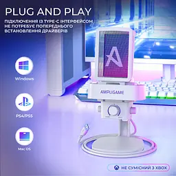 Мікрофон конденсаторний Fifine Ampligame USB White (Q8PROW) - мініатюра 13