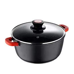 Каструля з кришкою Bergner Chroma 28 см 6 л (BG-30116-BK)