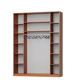 Шафа-купе тридверна MebelStar Комбо AL 3 Дзеркала 190x60x240 см Антрацит (MBS-1778) - мініатюра 2