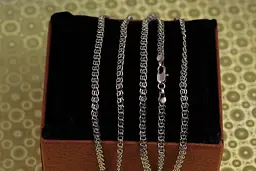 Ланцюг Xuping Jewelry подвійний лав 50 см 3.5 мм сріблястий - мініатюра 2