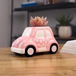 Горщик зі штучною рослиною МВМ My Home Машинка, 7,5 см, рожевий (DH-FLOWERS-23 GREEN/PINK) - мініатюра 5