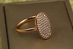 Кільце Xuping Jewelry прекрасний овал р 18 золотисте - мініатюра 2