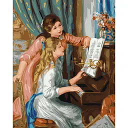 Картина за номерами "Дві дівчини за фортепіано" ©Pierre-Auguste Renoir Ideyka KHO2664 40х50 см