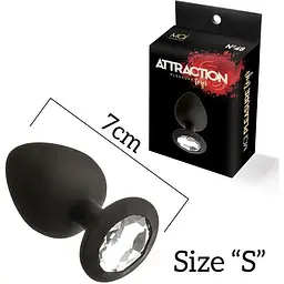 Анальна пробка з кристалом Mai Attraction Toys №47 Black - мініатюра 2
