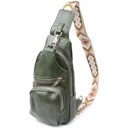 Трендова жіноча слінг сумка через плече з екошкіри Vintage 16х30х8 см sum0026954