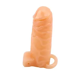 Насадка на пеніс Super Me Vibrating Warrior Sleeve 14 см тілесний - мініатюра 2