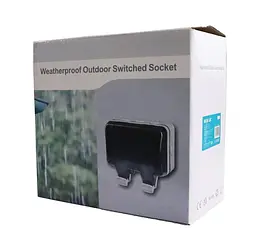 Вулична розетка Securlec 2-позиційна з USB A USB C IP66 пластик 3-контактний роз'єм - мініатюра 4