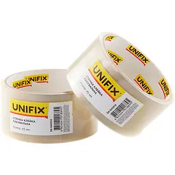 Скотч односторонній Unifix 45 мм x 25 м x 40 мкм прозорий (в упаковці 6 шт.)