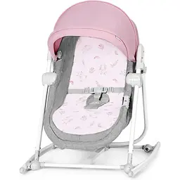 Шезлонг-гойдалка 5 в 1 Kinderkraft Nola Peony Rose рожевий (00-00304830) - мініатюра 4