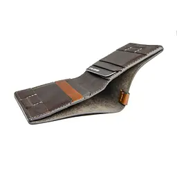 Чоловічий шкіряний гаманець GRANDE PELLE 10х10х1.5 см acs0029276 - мініатюра 4