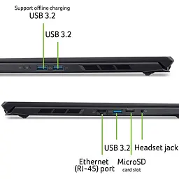 Ноутбук Ігровий ACER Nitro V16S AI ANV16S-61-R5N8, AMD Ryzen AI 7 350 до 5GHz, 16" WUXGA, 32GB, SSD 1TB, NVIDIA GeForce RTX 5060 8GB, Free DOS - мініатюра 11