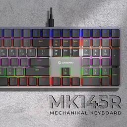 Клавіатура GamePro Red Swich Low Profile USB Dark Gray дротова (MK145R) - мініатюра 11