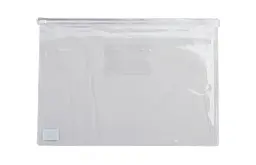 Папка-конверт на молнии zip-lock, А4, BM.3946-99 BUROMAX глянцевый прозрачный пластик, цветная (4823078953377) Білий