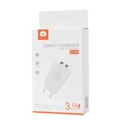 Мережевий зарядний пристрій WUW-C155 2USB 3.1A білий - мініатюра 2