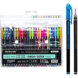 Набір гелевих ручок "Neon color" Bambi HG6107-48, 48 кольорів - мініатюра 2