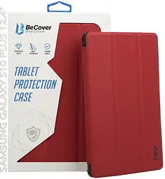 Чохол-книжка BeCover Smart Case для Samsung Galaxy Tab S10 Plus SM-X820/SM-X826 Червоний Wine (712239) - мініатюра 3