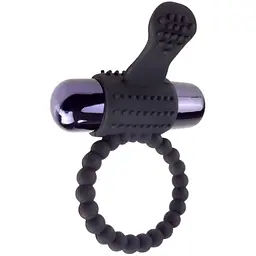 Кільце ерекційне Pipedream Fantasy C-Ringz Vibrating Silicone Super Ring 3.2 см чорний