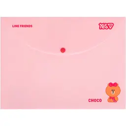 Папка-конверт Yes Line Friends Choco А4 на кнопці (492463)