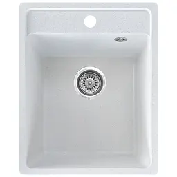 Мийка кухонна Valetti 85C гранітна 510х410 мм біла - мініатюра 3
