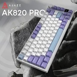 Клавіатура бездротова Ajazz AK820 Pro Flying Fish Switch Purple RGB With Screen (AK820PRO-FF-PWB) - мініатюра 7