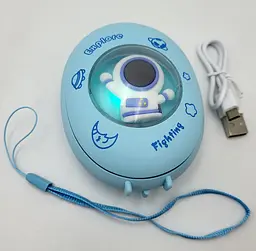 Кишенькова акумуляторна грілка обігрівач для рук нагрівач з USB зарядкою UKC AA21-1 блакитний - мініатюра 2