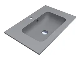 Умивальник Miraggio Della 700 mirastone gray 0000986, Сірий - мініатюра 3