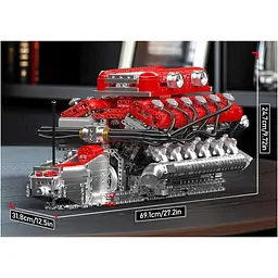 Конструктор Mould King Mking Двигун і коробка передач Italian Supercar V12 (10169) [161052] - мініатюра 11